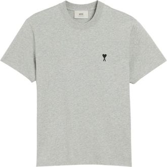 Ami Light Grey Cotton T-shirt