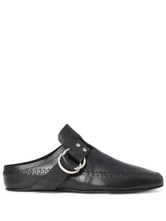 Ann Demeulemeester leather mules - women - Calf Leather/Calf Leather/Calf Leather - 35 - Black