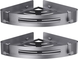 OEM Juego De 2 Estantes De Ducha De Acero Inoxidable (gris), Estantes Triangulares, Seccionales, Accesorios De Ba&ntilde;o, Aptos Para Cocina Y Ba&ntilde;o