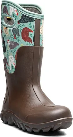 Bogs Classic Seamless Tall Waterproof Boot in Choc Multi at Nordstrom, Size 10