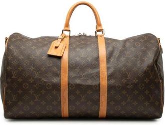 Louis Vuitton Pre-owned Keepall Bandouliere 55 - Dames - Vintage Weekendtas - Bruin - ONE Size - Vintage