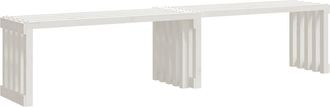 vidaXL Banco De Jard&iacute;n Extensible Madera Pino Blanco 212,5x40,5x45 Cm Vidaxl