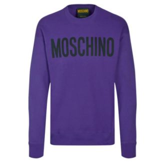 Moschino Pullover - Heren - Sweatshirts & Hoodies - Paars - Maat: XS Katoen