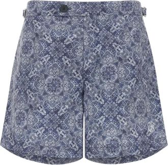 Brunello Cucinelli paisley-print swim shorts - men - Polyester - M - Blue