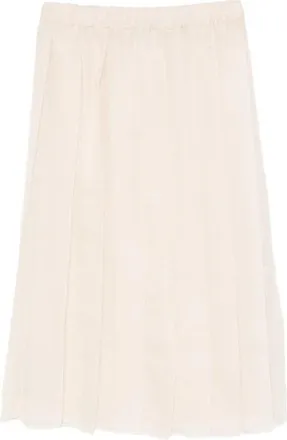 Fabiana Filippi Pleated Semi-sheer Midi Skirt