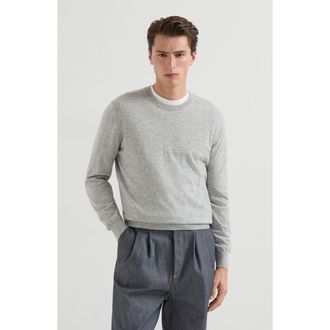 Brunello Cucinelli Cashmere sweater in Pebble at Nordstrom, Size 62 It
