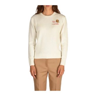 MC2 Saint Barth Dames, Truien, Beige, Maat: L Wol