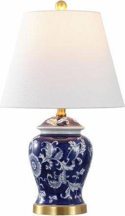 Jonathan Y Designs Penelope Chinoiserie Classic LED Table Lamp in Navy/white at Nordstrom