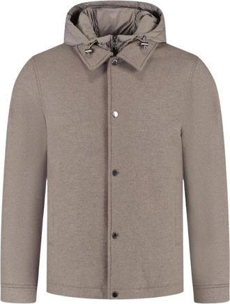 Woolrich Gebreide Wollen Jas - Heren - Winterjassen - Bruin - XL - Wol - Jassen