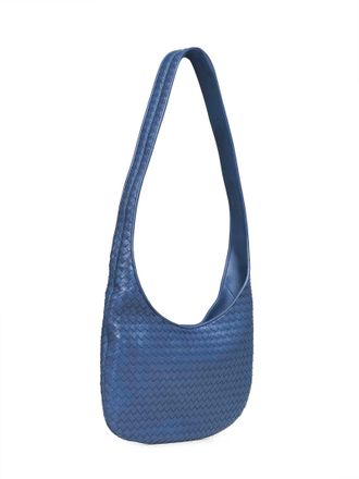 Bottega Veneta Mens Crossbody Bag Venezia Blue Calf Leather Shoulder