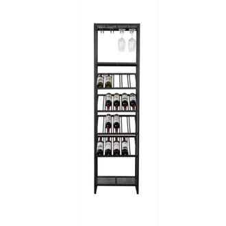 Dutchbone Mueble bar de acero negro H 180