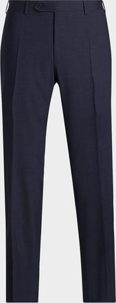 Canali Men & apos;s Wool Stretch Straight-Leg Trousers