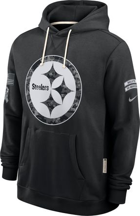 Nike Pittsburgh Steelers Salute to Service Sideline Nike Mens Dri-FIT NFL Pullover Hoodie in Black | 03AZ00AA2S-CYB