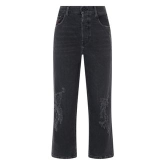 Diesel Straight Jeans, female, Black, Size: W29 Jeans in dark denim