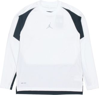 Nike Jordan Air Jordan Jumpman Colorblock Quick Dry Round Neck Long Sleeves White CV2352-100