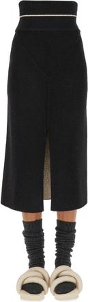 Moncler 1952 Collection 2 Midi Rok - Dames - Midirokken - Zwart - M - Wol - Rokken