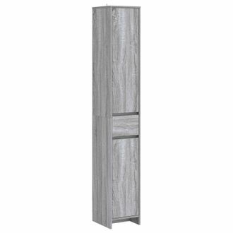 vidaXL Mueble De Cuarto De Ba&ntilde;o Sonoma Gris 30 X 33 X 190 Cm Vidaxl