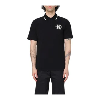 Karl Lagerfeld Polo Shirts, male, Black, Size: 3XL Polo Shirt Short Sleeve Classic