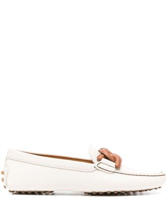 Tod's Kate Gommino driving loafers - women - Calf Leather/Calf Leather/Calf Leather/Rubber - 37 - Neutrals