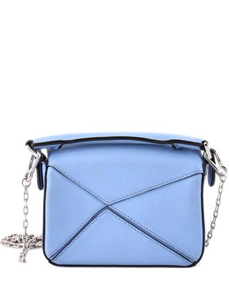 Loewe Puzzle Bag Leather Nano crossbody bag - Blauw