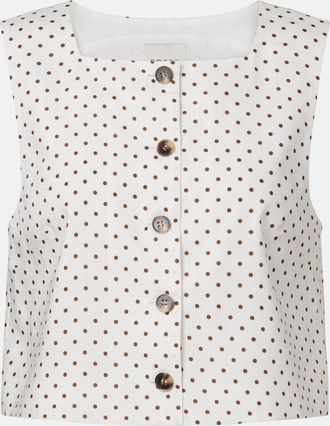 Poss&eacute; Rio polka-dot crop top