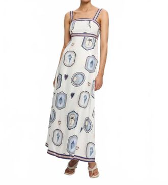 Kivari Alessia Maxi Dress In Cream Navy
