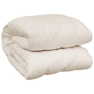 vidaXL Manta Con Peso Tela Color Crema Claro 220x260 Cm 15 Kg Vidaxl