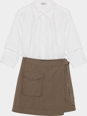 SIMKHAI Fraser Mini Combo Shirtdress