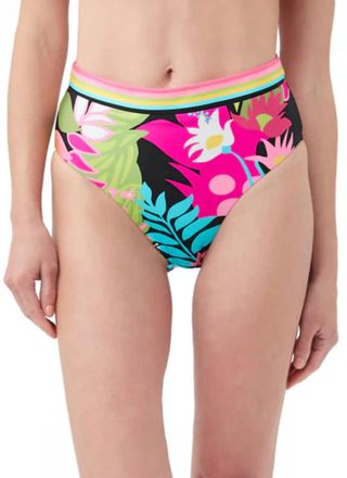 Trina Turk Womens Tiki High Waist Bikini Bottom In Multi