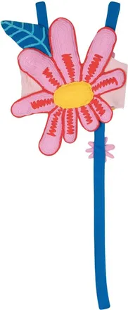 Mira Mikati floral-appliqué cropped top - women - Organic Silk/Recycled Polyamide/Organic Cotton - S - Pink