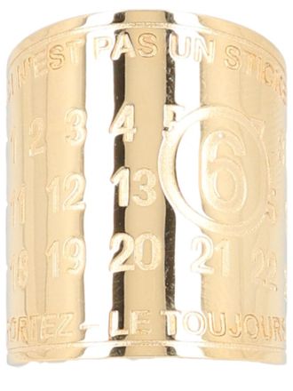 Maison Margiela Logo Embossed Brass Ring