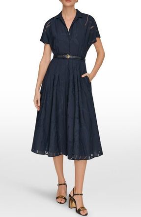 DKNY Burnout Midi Dress in Nightfall at Nordstrom, Size 10