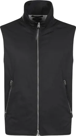 Tom Ford Jassen, Heren, Zwart, L, Kasjmier, Gilet met kasjmier voering