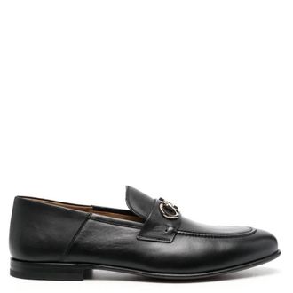 Ferragamo Gancini Ornament Calfskin Mule Loafers, Size 6 EEE