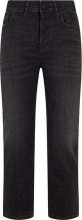 Diesel Straight Cut Jeans - Dames - Jeans - Zwart - Maat: W29 Katoen