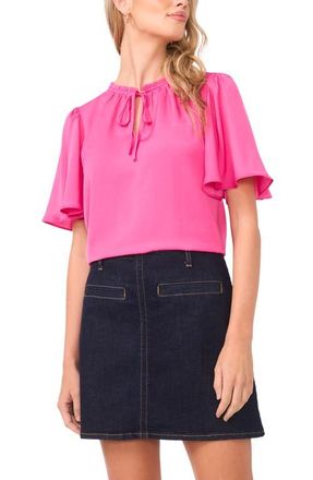 Vince Camuto Tie Neck Top in Raspberry Sorbet at Nordstrom, Size X-Small