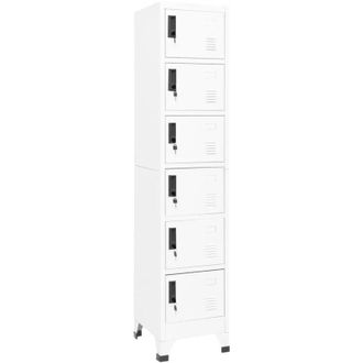 vidaXL Armadietto con Serratura Bianco 38x40x180 cm in Acciaio - Vidaxl
