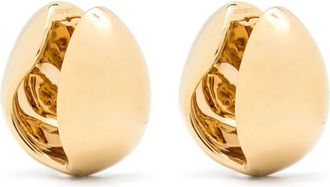 Coperni XL Logo Creole earrings - women - Brass - One Size - Gold