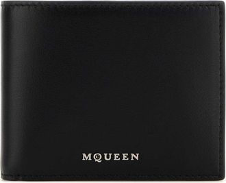 Alexander McQueen Alexander Mcqueen Black Leather Wallet