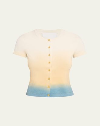3.1 Phillip Lim Short-Sleeve Ombr&eacute; Cardigan