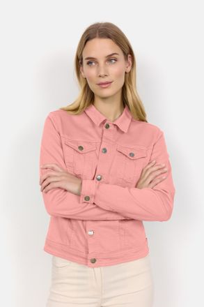 Soyaconcept Jeansblazer SOYACONCEPT SC-ERNA 2, Damen, Gr. XL, gr&uuml;n (peach pink), Denim/Jeans, Obermaterial: 97% Baumwolle, 3% Elasthan, unifarben, regular fit kur