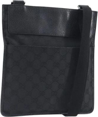 Gucci Pre-owned Vintage GG Canvas Schoudertas - Dames - Vintage Schoudertas - Zwart - ONE Size - Leer - Vintage