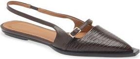 ATP Atelier Cortina Pointed Toe Slingback Flat in Walnut at Nordstrom Rack, Size 7Us / 37Eu
