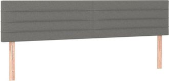 vidaXL Cabeceros 2 Unidades De Tela Gris Oscuro 80x5x78/88 Cm Vidaxl