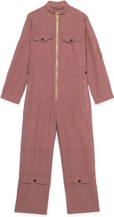 Fortela Linen Coverall in Purple at Nordstrom, Size 40 Eu