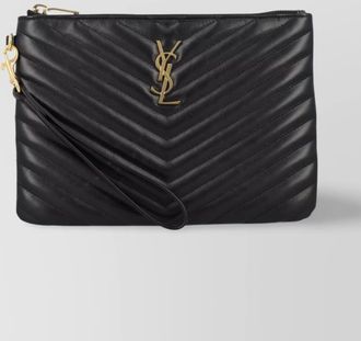 Saint Laurent cassandre leather clutch bag