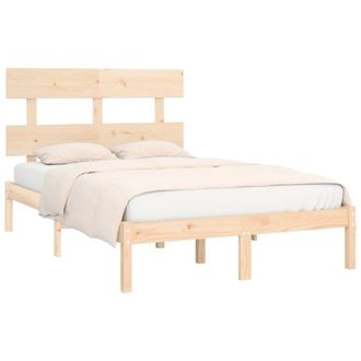 Berkfield Home Beautiful Bed Frame Solid Wood 160x200 cm in Light Tan
