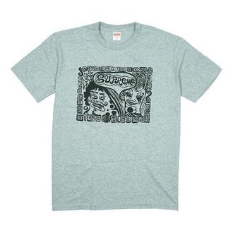 SUPREME FW18 Faces Tee Heather Abstract Human Face Short Sleeve Unisex SUP-FW18-472