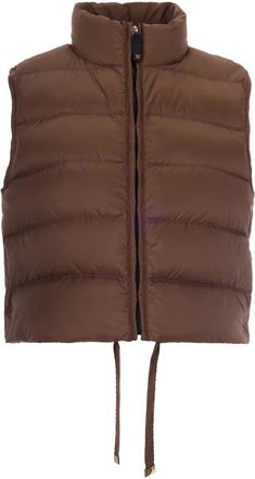 Max Mara Favilla Vest - Dames - Bodywarmers - Bruin - S - Polyester - Jassen