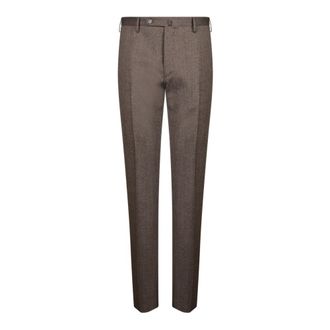 Incotex Heren, Broeken, Beige, Maat: S Leer